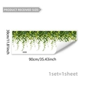 Detailed size specifications for 90x30cm green vine leaves static window stickers set - Green Vine Leaf Style (D18850) / 30x90cm