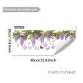 Wisteria and butterfly static window cling set for wall and glass decor 30x90cm - Wisteria and Butterfly Style (D18860) / 30x90cm