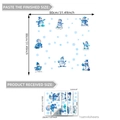 Christmas snowman and snowflake window stickers set, double-sided 80x80cm static decals - Blue Snowman (D16554) / 4Pcs