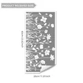 White silhouette flower garden static window stickers for glass decoration, 60x30cm sheet - White Flower Bush Silhouette (DJ6107) / 30x60cm