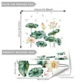 Watercolour lotus and dragonfly wall stickers set for living room home decor - Lotus Dragonfly Style (M18050)