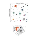 Adesivi murali spaziali con pianeti colorati e stelle per la cameretta dei bambini - Set Pianeti Cartoni Animati (M16168)