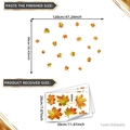 Stickers muraux feuilles d'érable avec accents dorés pour décor de chambre - Ensemble de Stickers Muraux Feuilles d'Érable (TJ18009)