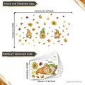 Autumn gnome sunflower wall decals set of 6 sheets measuring 131x80cm when applied - TJ18010-20*30cm-Set of 6