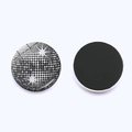 Sparkling silver disco ball fridge magnets with crystal glass and magnetic back 25mm - Silver Gray (JY009233-4)