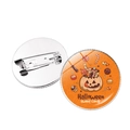 Halloween-Anstecknadeln aus Weißblech im Set mit Süßigkeiten und Kürbis Design - Festlicher Süßigkeiten Kürbis Stil (Silber-9) / Silber