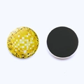 Golden disco ball fridge magnet set with 25mm crystal glass top and magnetic backing - Golden (JY009233-2)