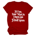 Détail d'un t-shirt rouge à col rond avec impression de texte blanc sur le devant - S / Rouge (Police Blanche)
