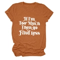 Détail du slogan blanc imprimé sur un t-shirt à manches courtes et col rond couleur caramel - S / Orange Brûlé (Police Blanche)