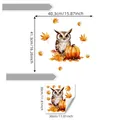 Autumn owl pumpkin and maple leaf static window stickers set with size dimensions - 30*30cm*1pc