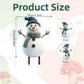 Dimensioni paletto da giardino pupazzo di neve 2D: targa decorativa alta 23,3 cm esterno - Pupazzo di Neve con Cappello Blu e Sciarpa Giallo Blu (DC20026)