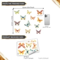 Lot de 2 stickers muraux papillon colorés créatifs pour décoration intérieure, 52x44cm - Autocollants de Papillon Irisés Créatifs (TJ11000)
