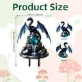 Size chart for 2D flat dragon garden stake with blue sapphire design for yard decor - Dragon with Sapphire (DC7520) / 26.59*18cm