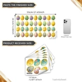 Set di adesivi murali colorati con uova di Pasqua e 32 motivi per decorare il soggiorno - Adesivi Murali Uova Multicolore - Set di 6 (TJ11005) / 15x20cm x 6 Fogli