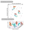 Creative mermaid theme static cling wall stickers with colorful sea elements for window decor - Mermaid Underwater World Set (D15527)