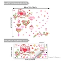 Valentinstag Eulen-Wandtattoos für Kinderzimmer inklusive zwei Bogen zum Selbstkleben - 30x60cmx2Stück (M14187)