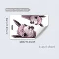 Statische raamstickers met roze alpaca-ontwerp en dubbelzijdige weergave voor glas - 20*30cm