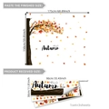 Adesivo murale albero acero autunnale con scritta Hello Autumn, misura finale 175x150cm - M16140--30*90cm*3pcs