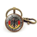 Portachiavi vintage in bronzo con emblema nazionale tedesco e logo dell'aquila - Emblema della Germania Bronzo Antico (Rame 8)