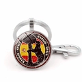 Portachiavi Madrid argento con bandiera spagnola ed emblema dell'orso e del corbezzolo - Madrid Spagna Argento (Argento 1)