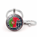 Portachiavi souvenir Lisbona Portogallo con Torre di Belém e chiusura a moschettone - Lisbona Portogallo Argento (Argento 14)