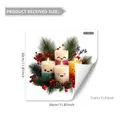 Stickers muraux lumineux bougies de Noël bleues avec aiguilles de pin pour salle de bain - 30x30cm