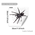 Spider web Halloween wall sticker for home decor with realistic 3D black spider design - 30x30cm/1pc (M20028)