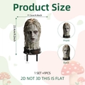 Halloween Gartenstecker im Kerzendesign mit 2D-Zombiegrafik und Maßen für den Garten - Zombie-Gesichtskerzen-Design (DC20031)