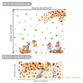 Autumn maple leaf fairy wall stickers for glass windows double sided self adhesive decals - Elf & Maple Leaves Style (C14199)