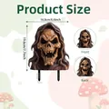 Segnale da giardino 2D teschio di Halloween con denti appuntiti, misure del picchetto decorativo - 19.6*16.8cm / Stile Teschio con Zanzare (DC20036)