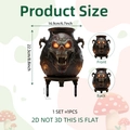 Decorazione da giardino per Halloween con teschio 2D e occhi arancioni brillanti - DC20035-22.3*16.9cm