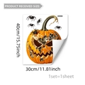 Pegatinas de pared de Halloween con calabaza espeluznante y arañas negras decorativas - Combinación Calabaza Araña (M20046)