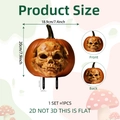 Halloween pumpkin skull garden stake decoration with 2D PVC design for outdoor yard decor - Skull Pumpkin Style B (DC20049)