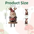 Tabella taglie del picchetto da giardino gnomo di Natale 2D con altezza 22,9cm e larghezza 12,6cm - Gnomo con corna di renna (DC20019) / 22.9*12.6cm