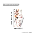 Vinilo decorativo de flores y enredaderas, adhesivo de PVC para decoración del hogar - 30*60cm (1 pz)