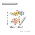 Aquarell Sonnenblumen Wandsticker im Format 30x30cm für Kinder- und Schlafzimmer - Sonnenblumen Rosen Blütencluster / 30*30cm