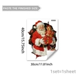 Santa Claus holding gift boxes wall decal for Christmas home decoration 30x40cm - Santa Carrying Gifts (B20015)