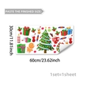 Weihnachts-Wandtattoo Set mit Tannenbaum, Geschenken und Lebkuchenmann 60x30cm - Weihnachtselemente (B20024)