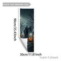 Adesivo murale Halloween con fantasma e zucca per decorazione festiva del soggiorno - 30*90cm / Stile Fantasma Jack-o-lantern (B20011)