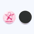 Aimant de frigo ruban rose cancer du sein en verre cristal avec support magnétique - Design Ruban Rose Floral Perlé (JY9424-12)