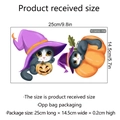 Luminous Halloween wall stickers featuring cats and pumpkins with size measurements - Cartoon Cat And Pumpkin Style (YCG032)