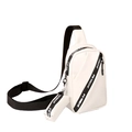 Petit sac de poitrine blanc pour femme avec sangle réglable et mini porte-monnaie - Blanc