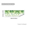 Waterproof watercolor green leaf wall stickers for bathroom and living room decor - Green Hanging Leaves Style (M18950)