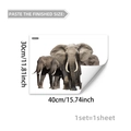 Double-sided cute elephant glass window stickers 40x30cm decorative animal wall decals - 30*40cm*1 Sheet
