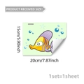 Sticker mural de poisson tropical lumineux pour décor de salle de bain 20x15cm - 15*20cm*1 Feuille