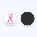 Aimant de réfrigérateur rose ruban pour la sensibilisation au cancer du sein avec motif - Motif Ruban Rose Composition Papillons (JY9424-5)