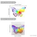 Lot de 12 stickers muraux papillons 3D arc-en-ciel avec effet miroir métallique - Lot de 12 pièces