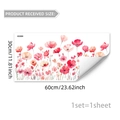 Adesivi per finestre con fiori rosa acquerello decorazioni per vetri casa 30x60cm - Stile Mare di Fiori Rosa (D20037-YC)