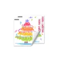Colorful hand-drawn Christmas tree window stickers set with Merry Christmas text 30x30cm - 30*30cm*2pcs