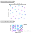 Stickers muraux fleurs lumineuses en dégradé bleu rose pour décor d'escalier - 20*30cm*2 Feuilles
